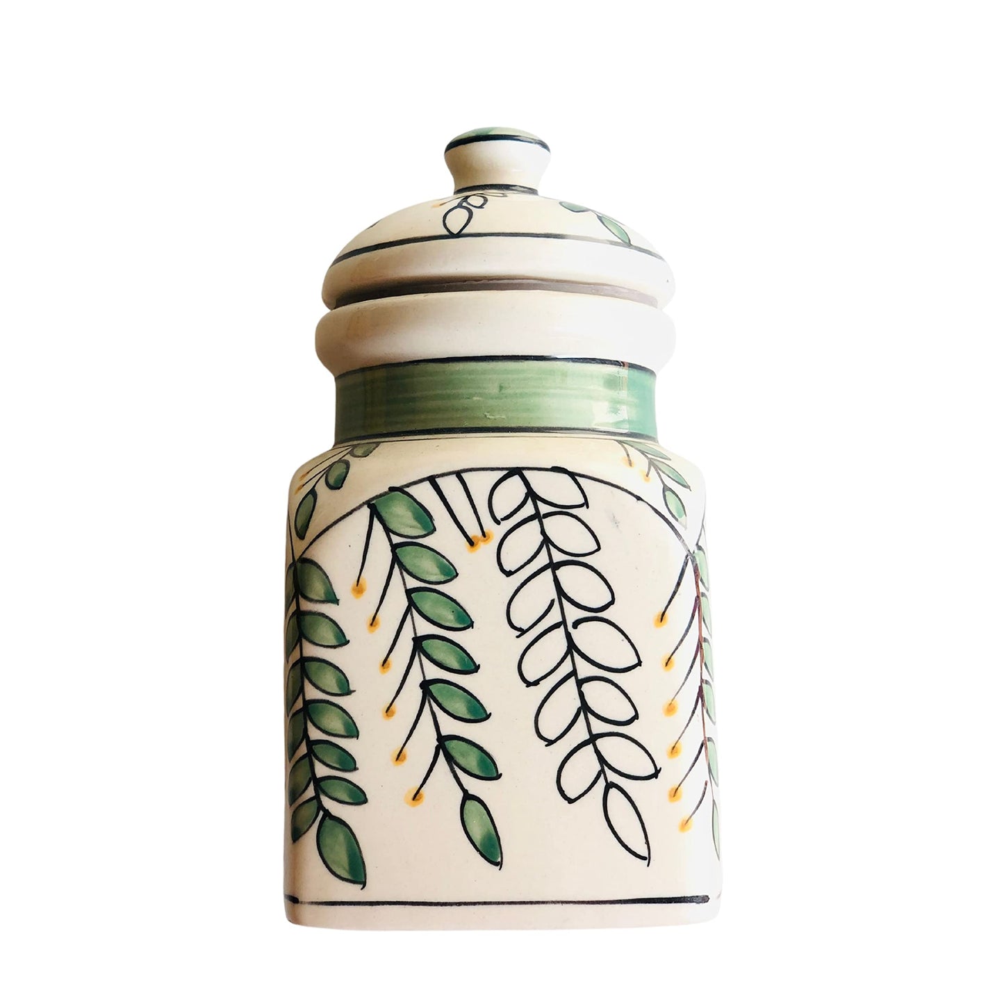 Hand painted Multiutility Storage Jar and Container with Airtight Lid - jasmeyhomes