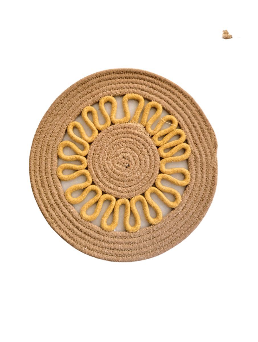 Set of 2 Whirlwind Table Placemat -Yellow - jasmeyhomes
