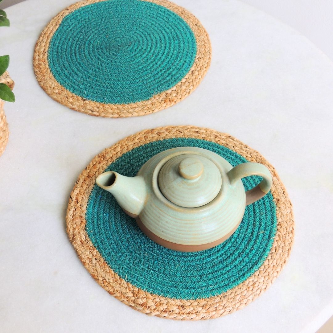 Teal Single Ring Table Mats - jasmeyhomes