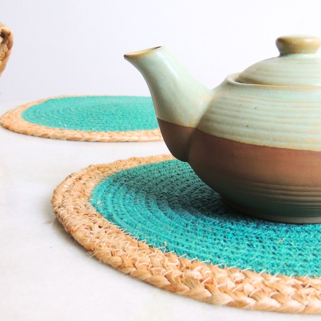 Teal Single Ring Table Mats - jasmeyhomes