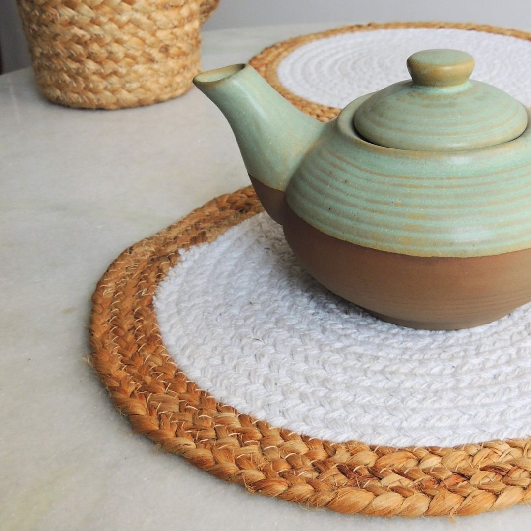 White Single Ring Table Placemats - jasmeyhomes