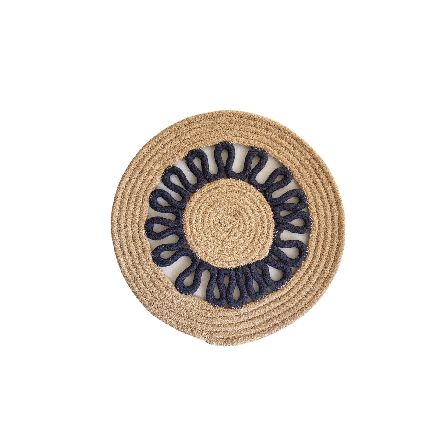 Set of 2 Whirlwind Table Placemat - Black - jasmeyhomes