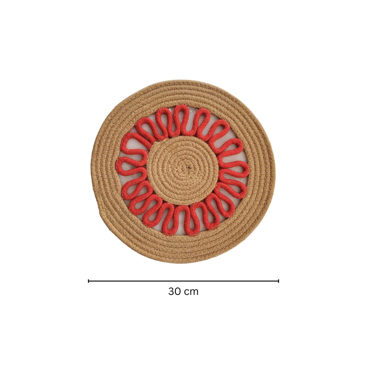 Set of 2 Whirlwind Table Placemat - Red - jasmeyhomes