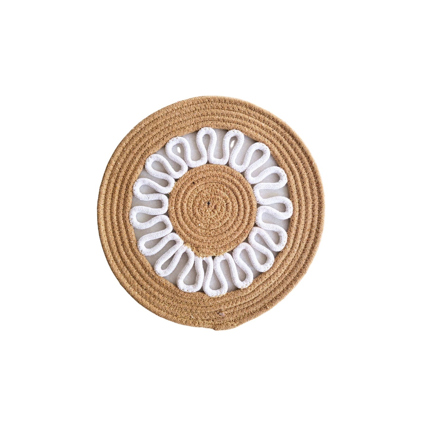 Set of 2 Whirlwind Table Placemat - White - jasmeyhomes