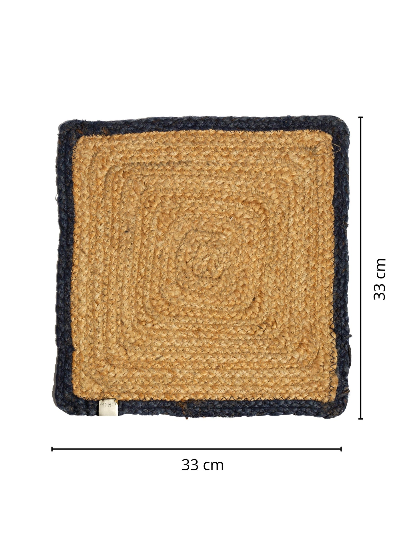 Upper Crust Square Jute Mats - Blue - jasmeyhomes