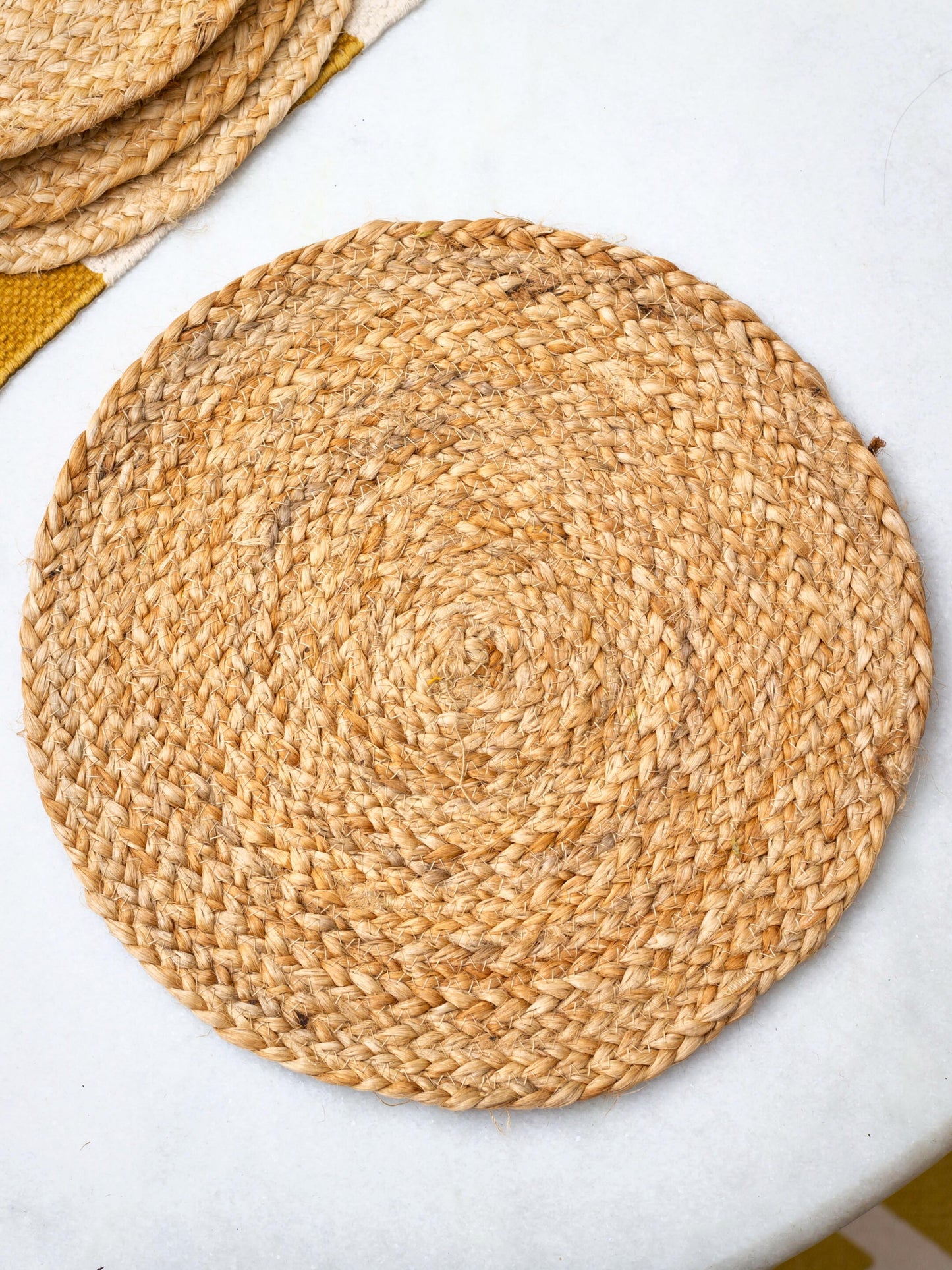Round Jute Placemat - Natural - jasmeyhomes