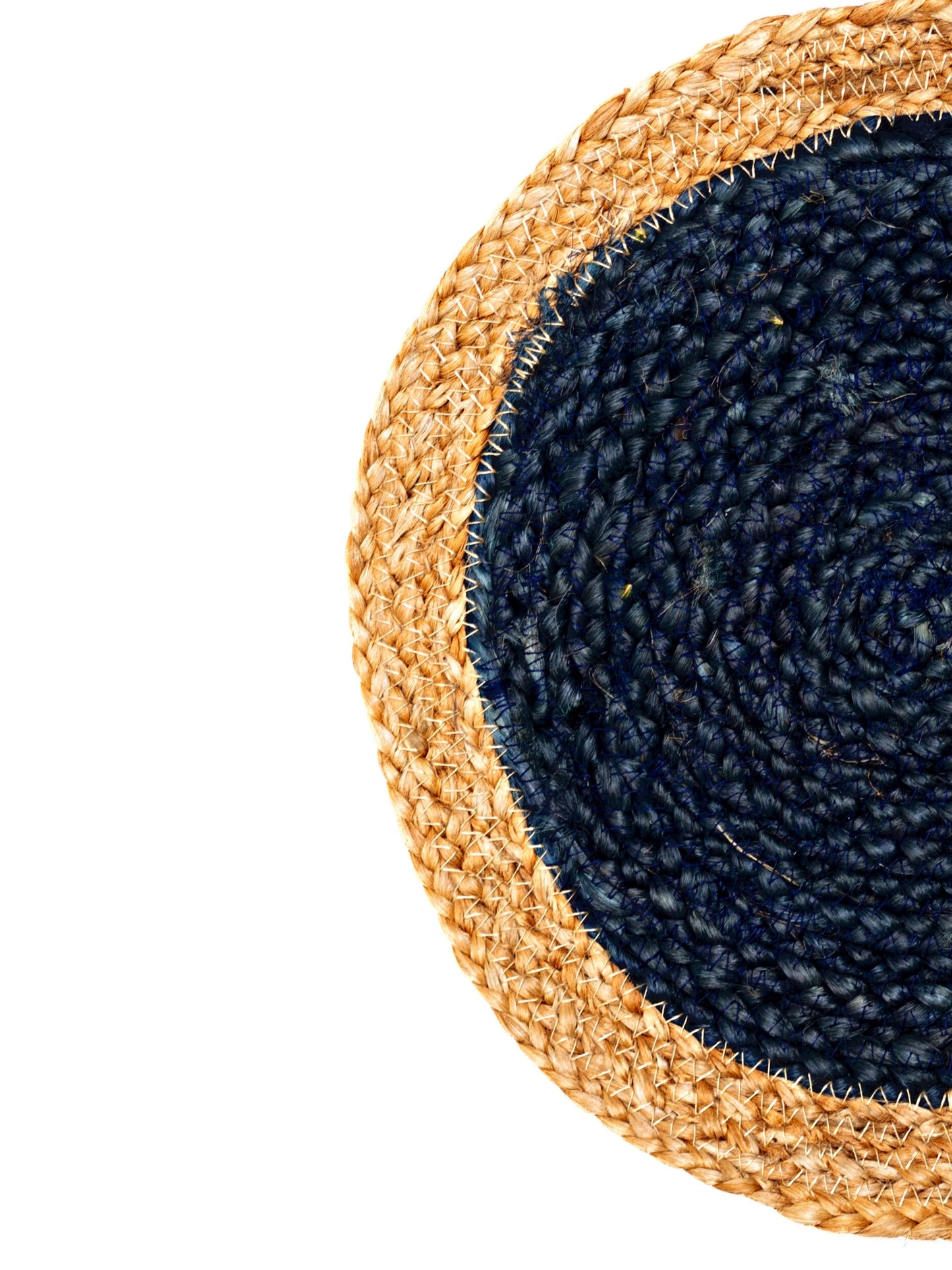 Monochrome Jute Placemats - Blue - jasmeyhomes