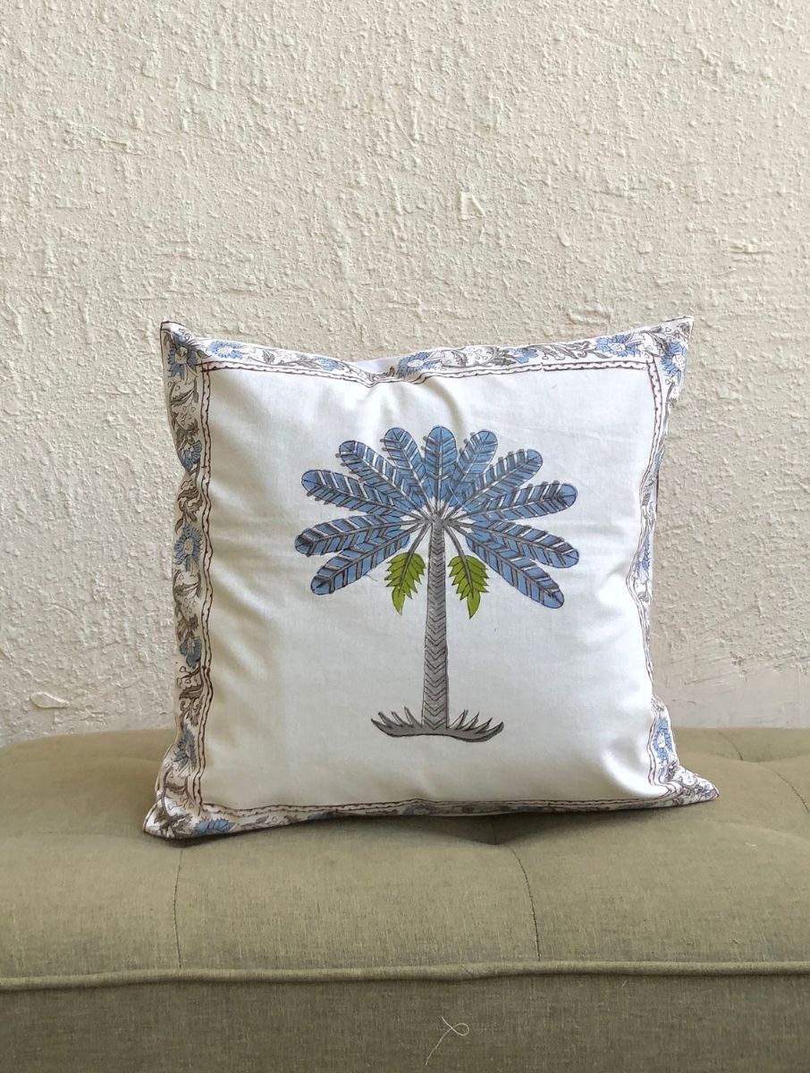 Blocked Cushion Cover - Coconut Tree - jasmeyhomes
