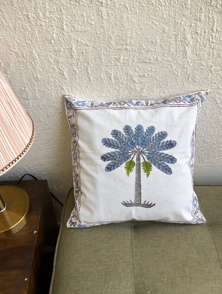 Blocked Cushion Cover - Coconut Tree - jasmeyhomes