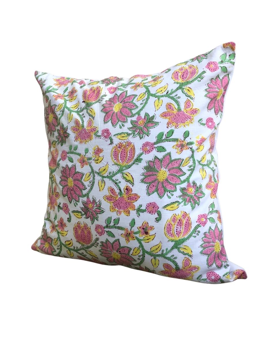 Blocked Cushion Cover - Madhuban - jasmeyhomes