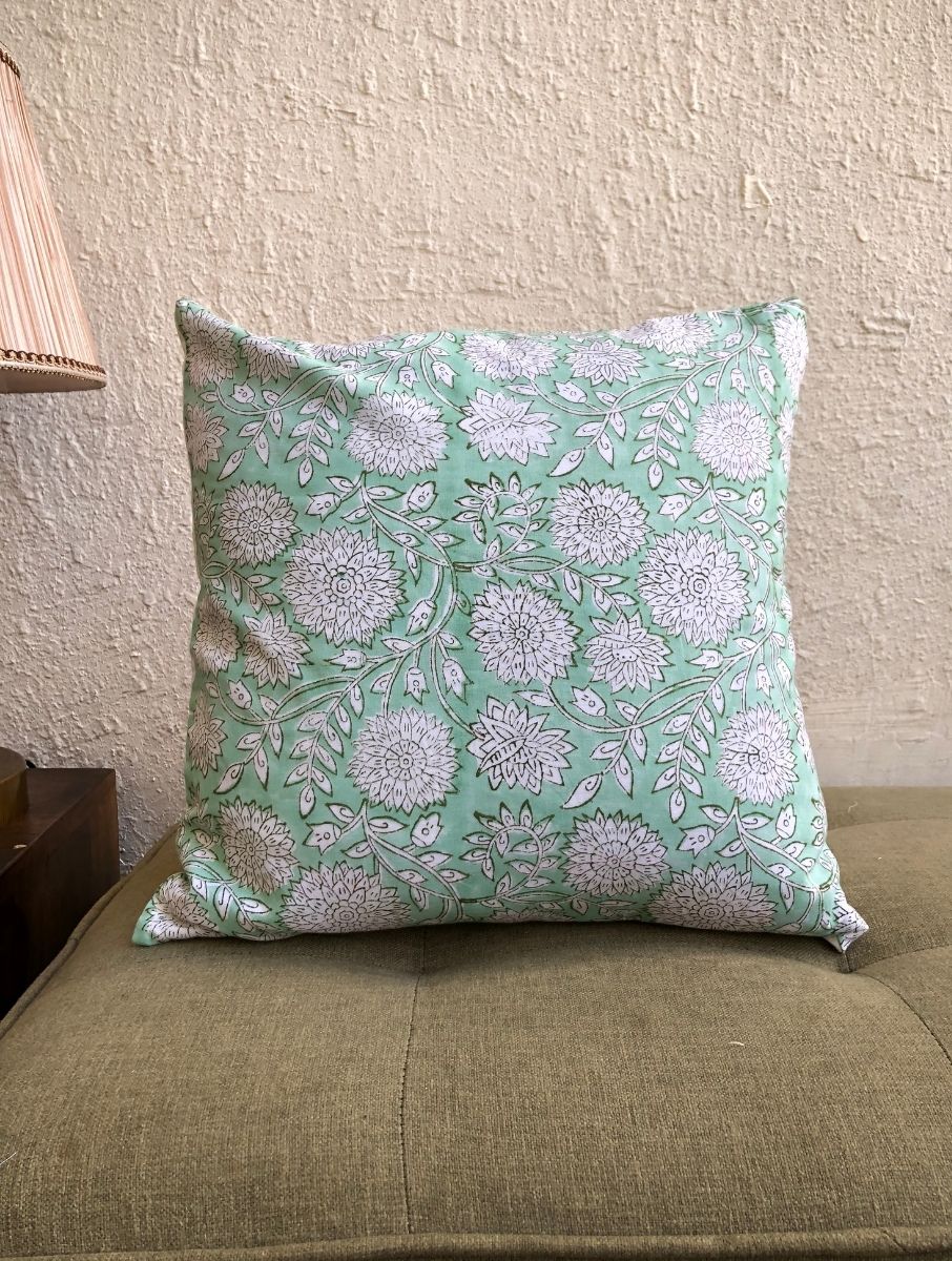 Blocked Cushion Cover - Mogra - jasmeyhomes