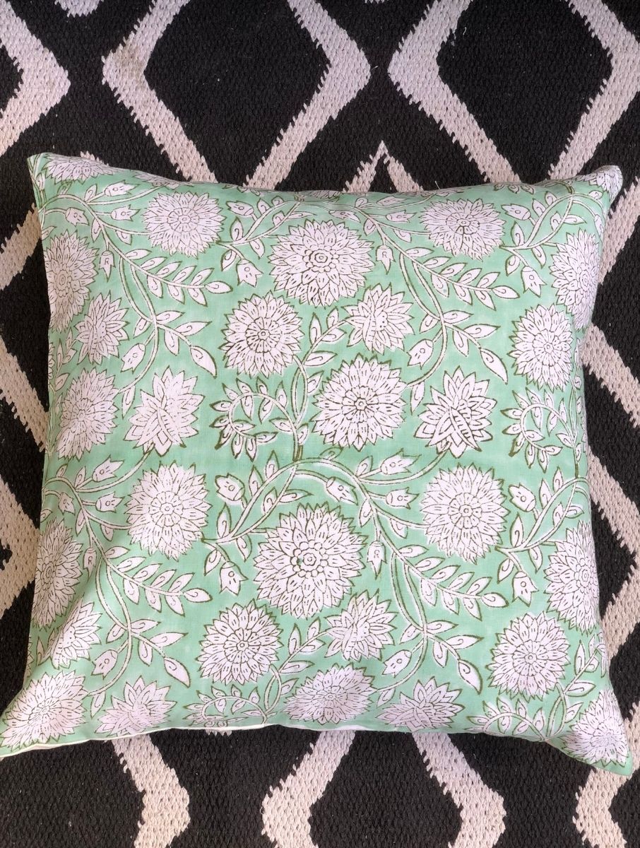Blocked Cushion Cover - Mogra - jasmeyhomes
