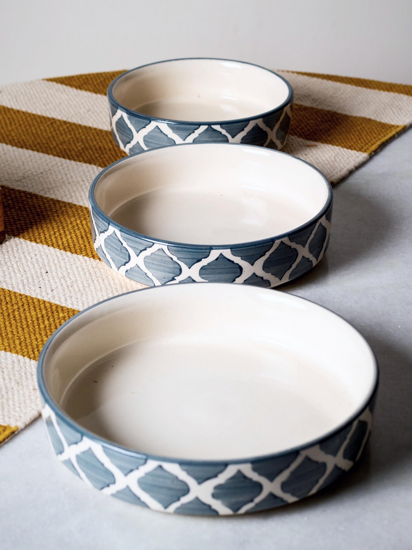 IKAT ART Serveware- Set of 3 - jasmeyhomes