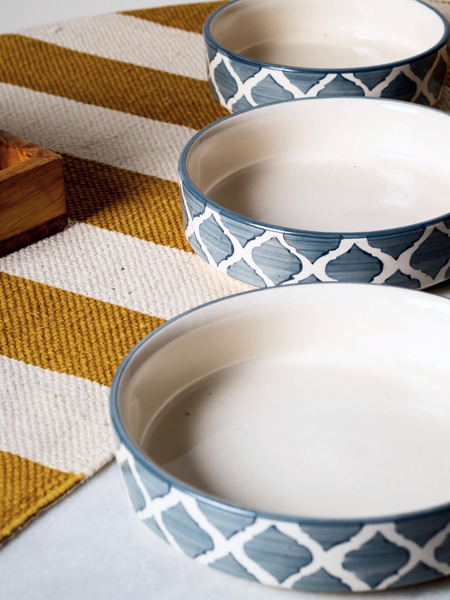 IKAT ART Serveware- Set of 3 - jasmeyhomes