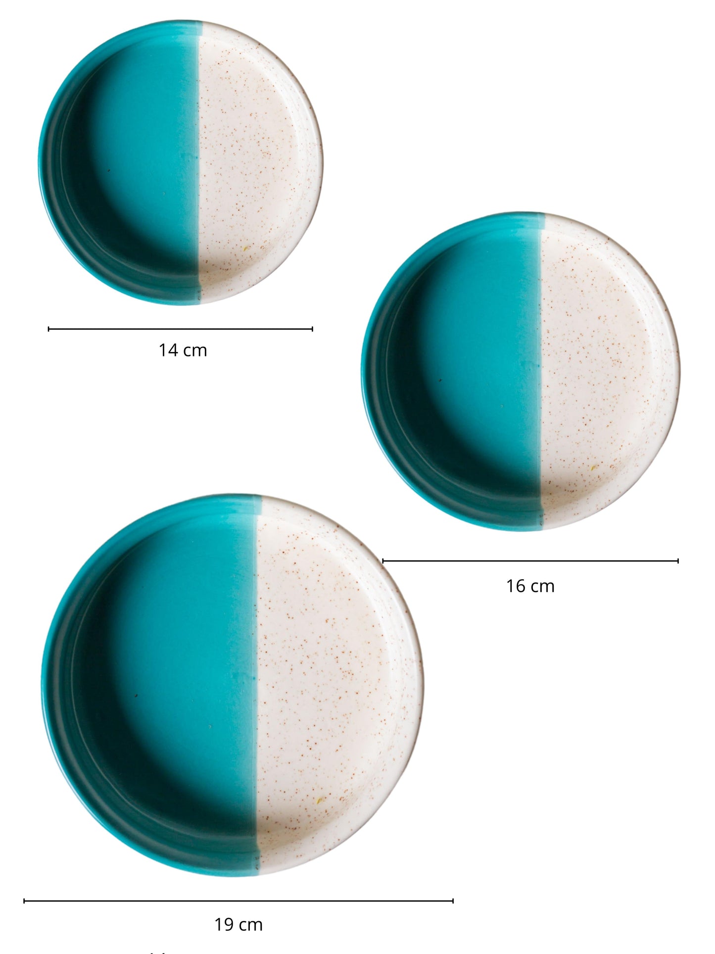 DUAL ART Ocean Green- Serveware- Set of 3 - jasmeyhomes