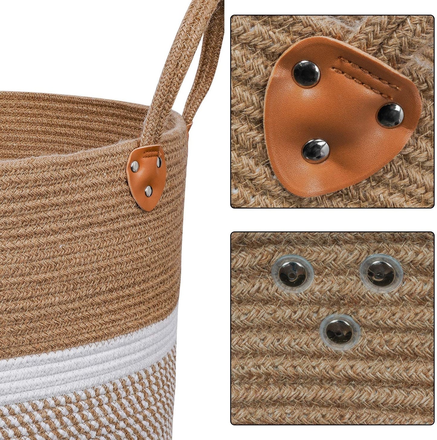 Colossal Laundry Basket - 16 Inches | White - jasmeyhomes