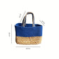 Handwoven Jute Handbag | Lunch Bag- Indigo