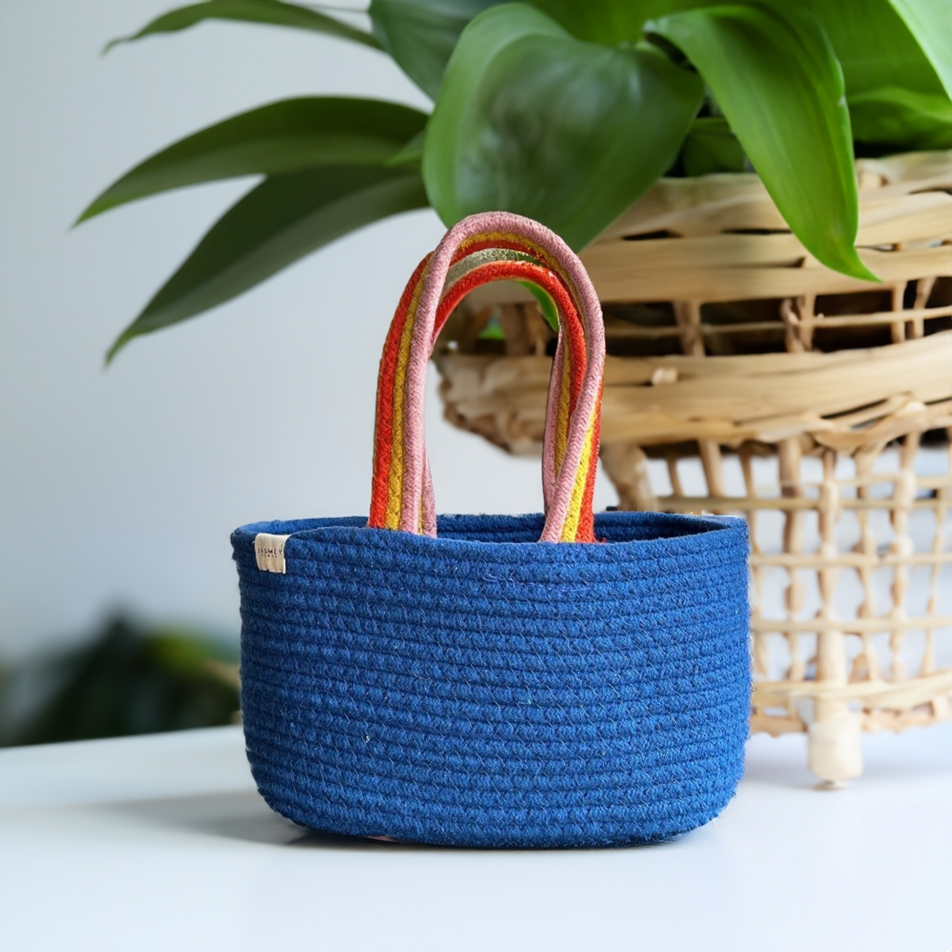 Hamper Basket - Blue - jasmeyhomes