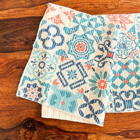 Boho Table Runner - Blue Chakra Design | 72x13 Inches