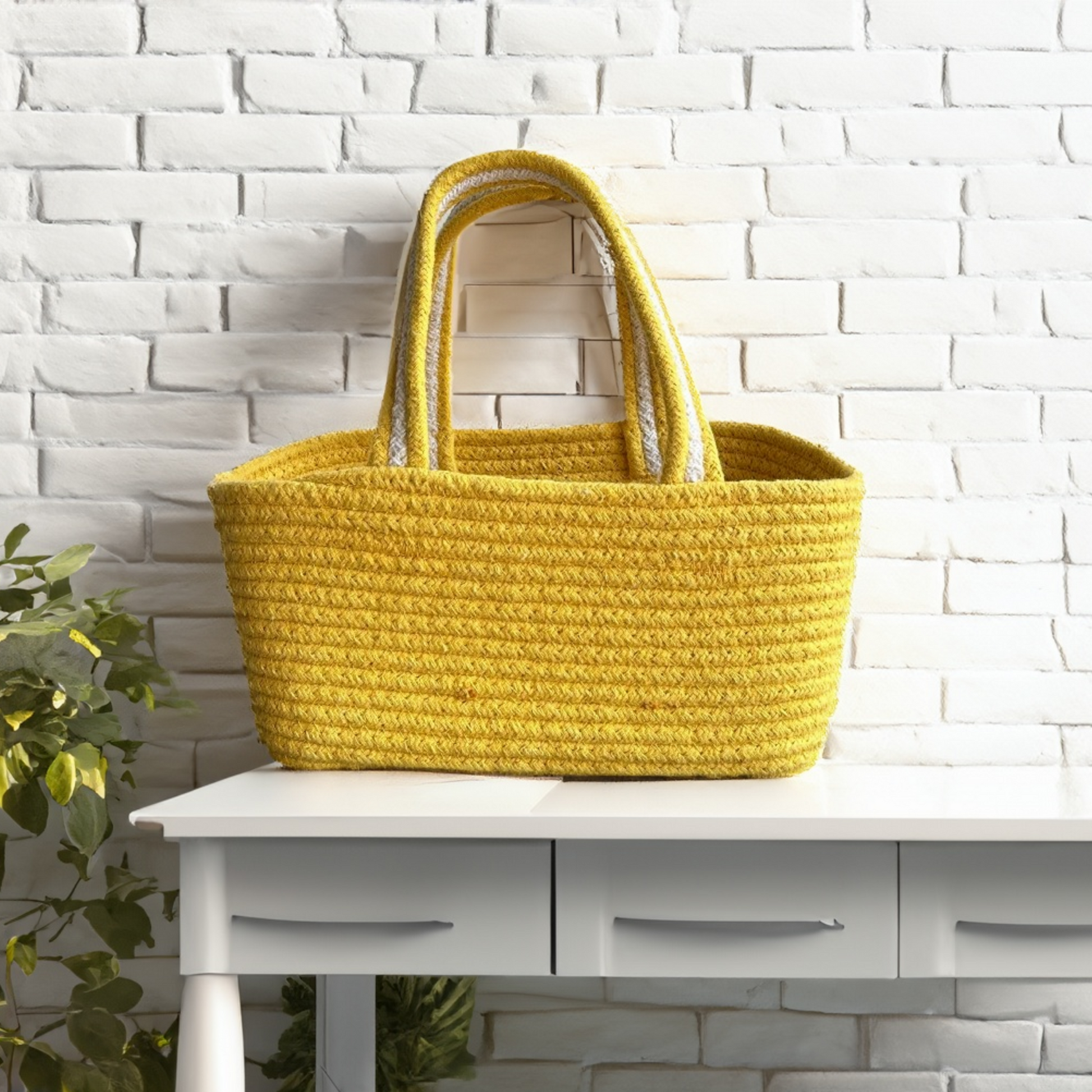 Hamper Basket - Yellow - jasmeyhomes