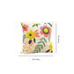 Embroidered Flora & Fauna Floral Cushion Covers, 16x16 Inches,