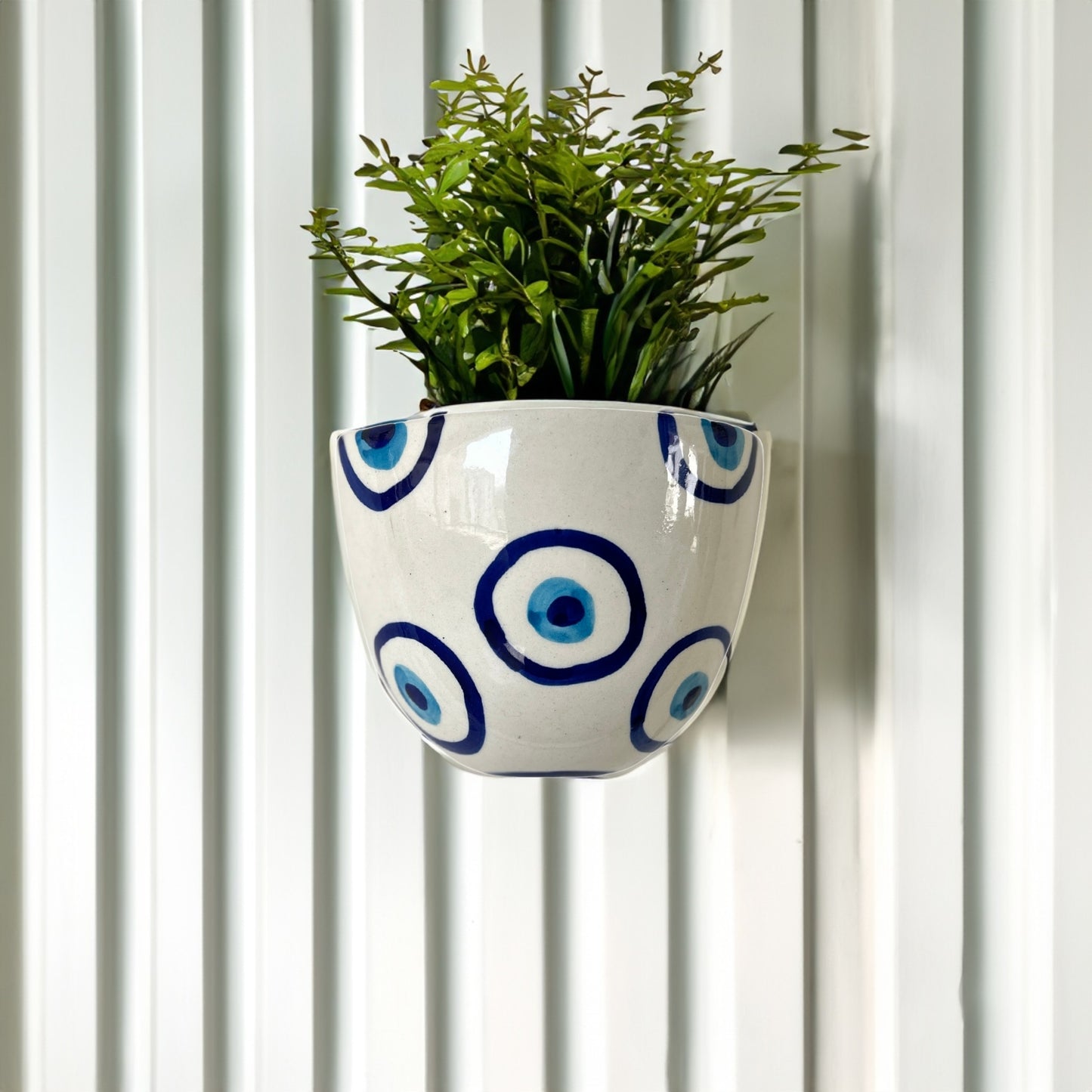 Evil Eye Ceramic Wall Hanging Planter