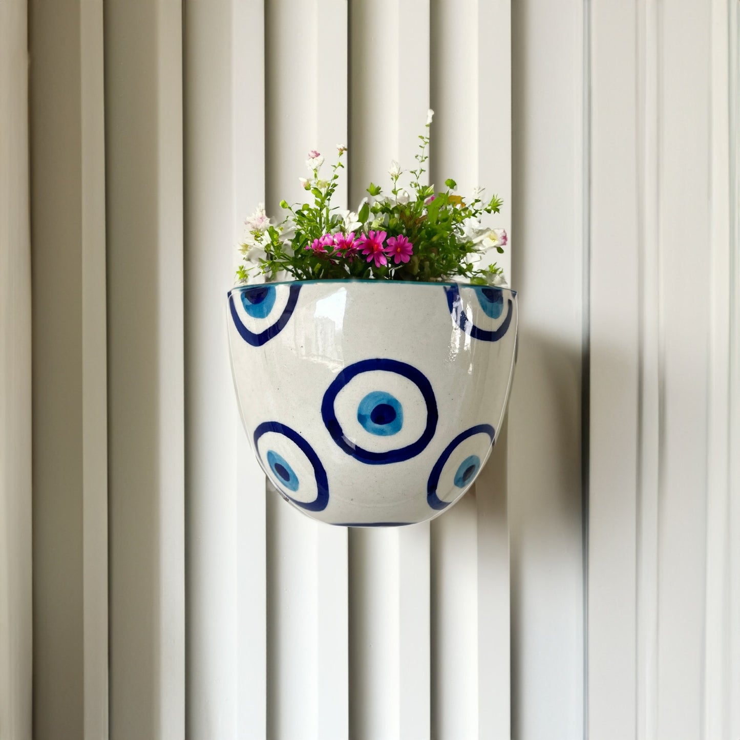 Evil Eye Ceramic Wall Hanging Planter