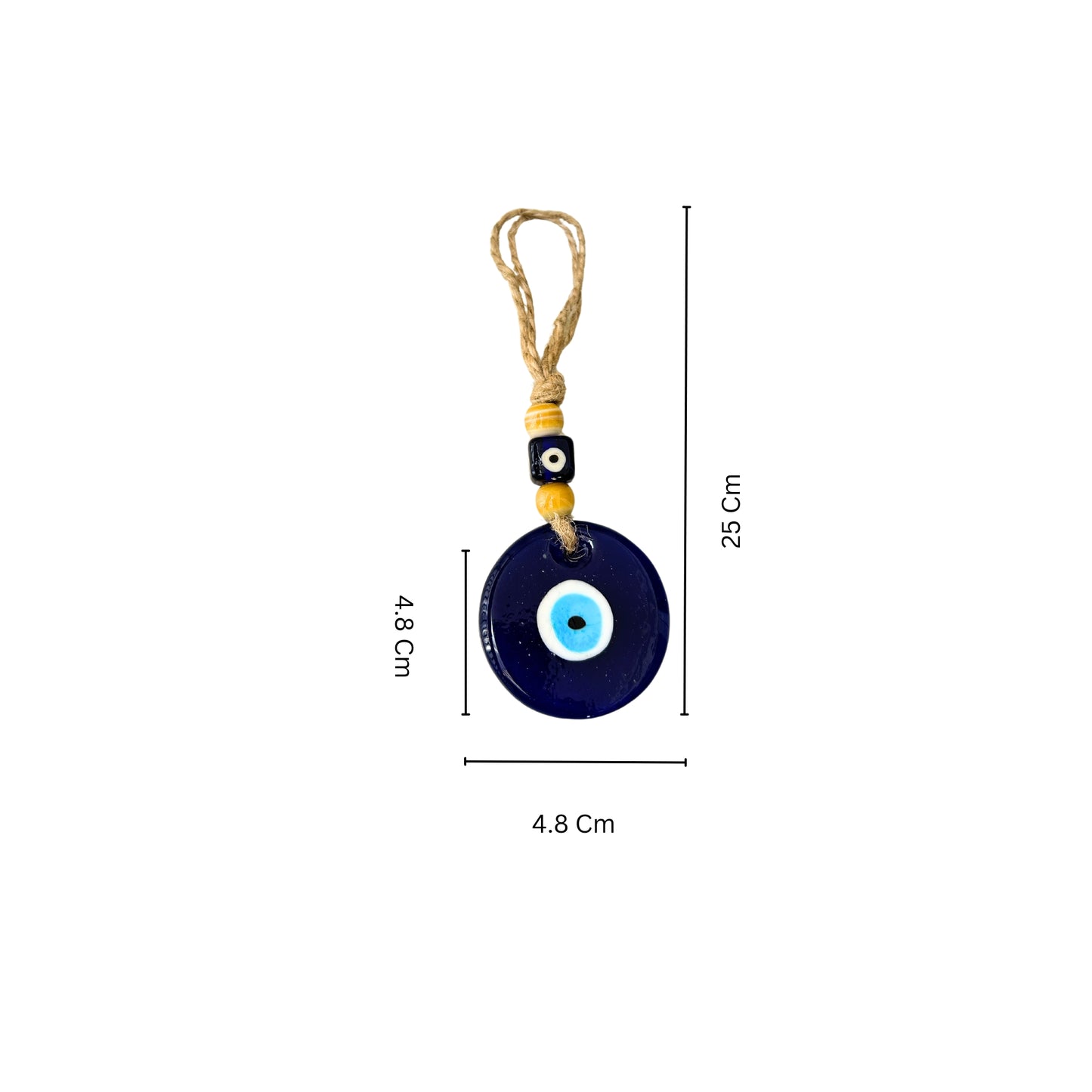 Minimalist Glass Blue Evil Eye Wall Hanging Ornament- For Car | Home | Garden