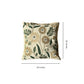 Embroidered Cotton Cushion Cover - Green Floral