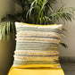 1 Cotton Cushion Cover - Green Stripe