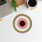 Evil Eye Cotton Placemats, Non-Slip, Heat Resistant, Dining Table Mats, Washable, Anti-Skid, 30 cm- Pink & Maroon