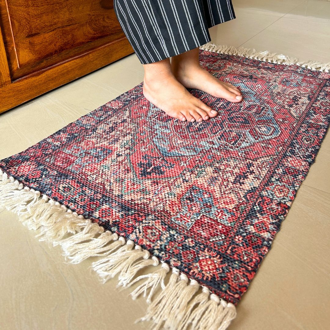 Timeless Tapestry Cotton Dhurrie | Floormat | 33X21 Inches