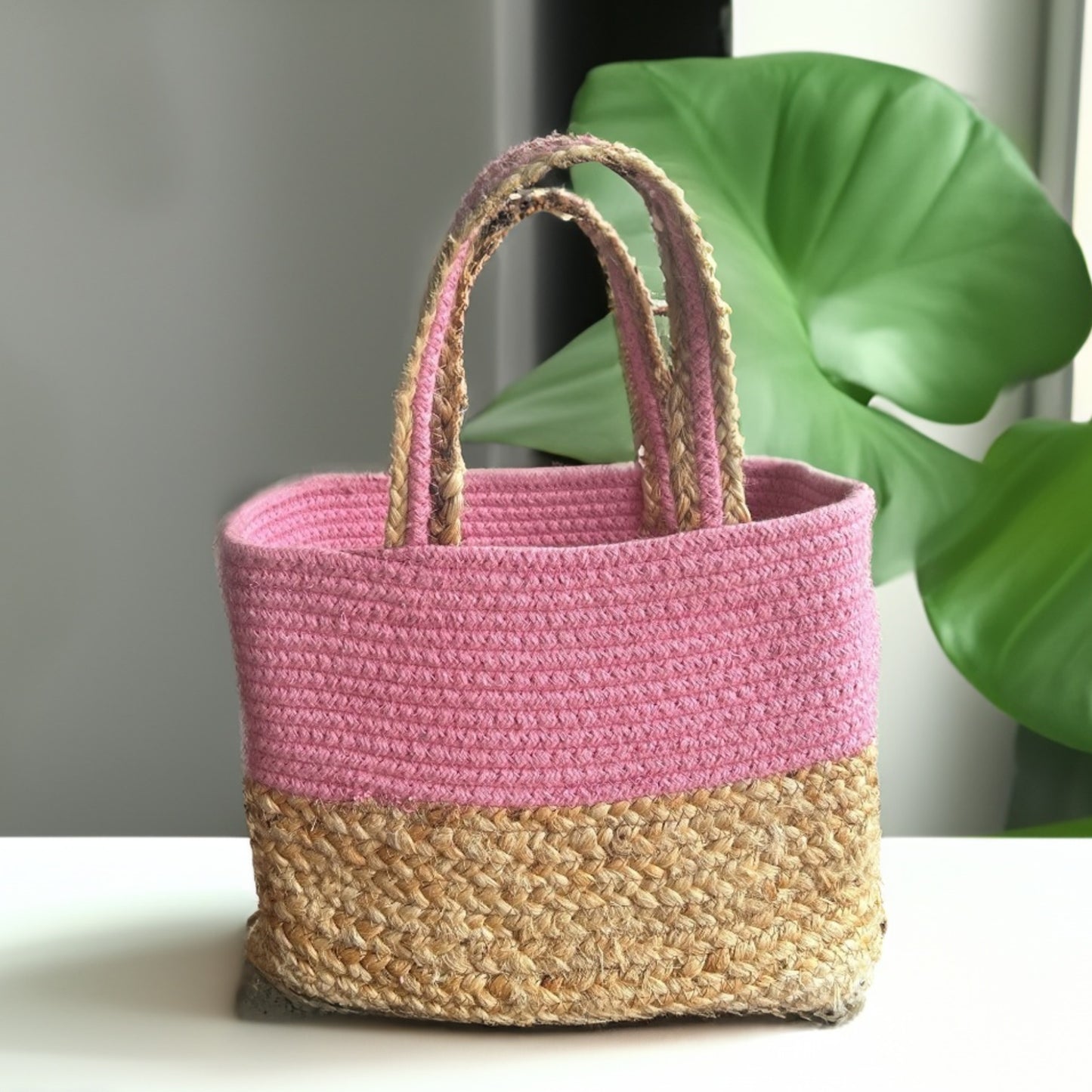 Handwoven Jute Handbag | Lunch Bag