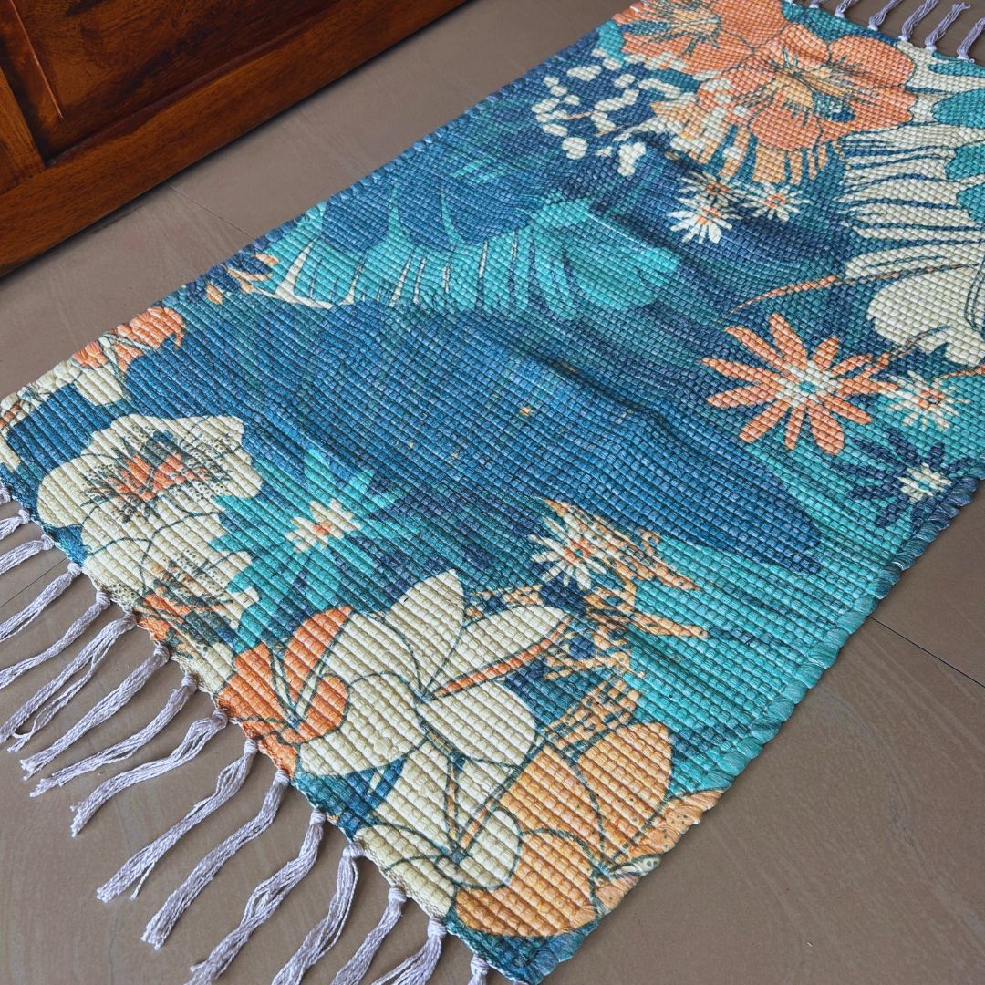 Color Splash Cotton Dhurrie | Floormat | 33X21 Inches