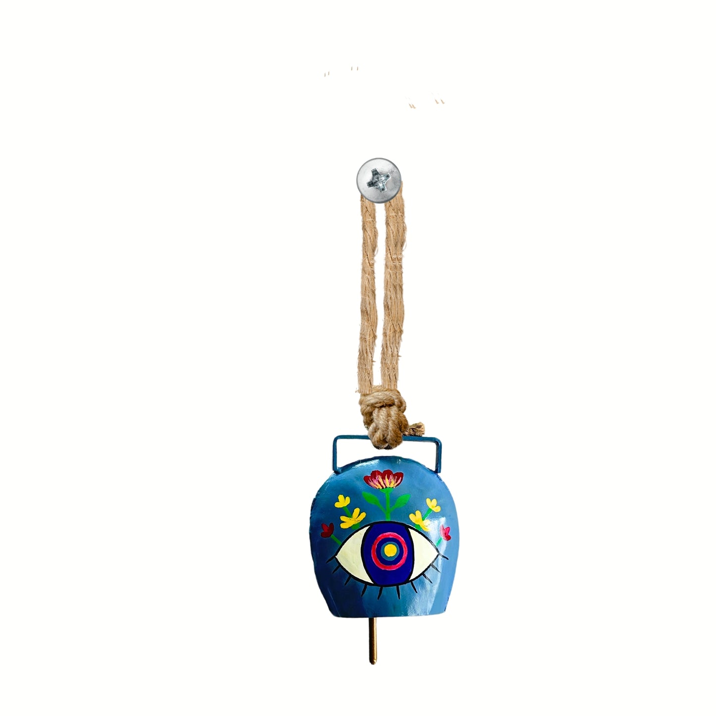 Designer Neeli Evil Eye Bell for Wall Decor - Sky Blue