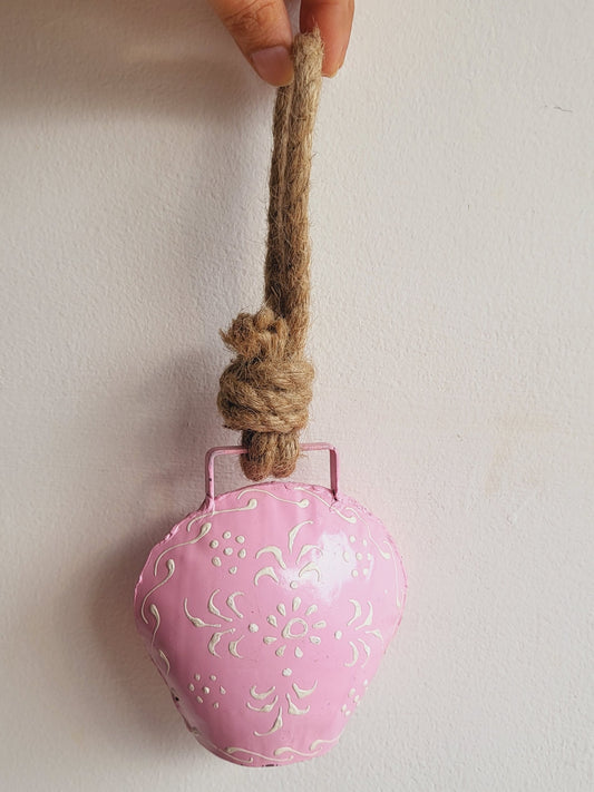 Cow Bell for Wall Decor - Pink - jasmeyhomes