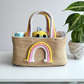 Set of 2 Cotton Rainbow Baskets