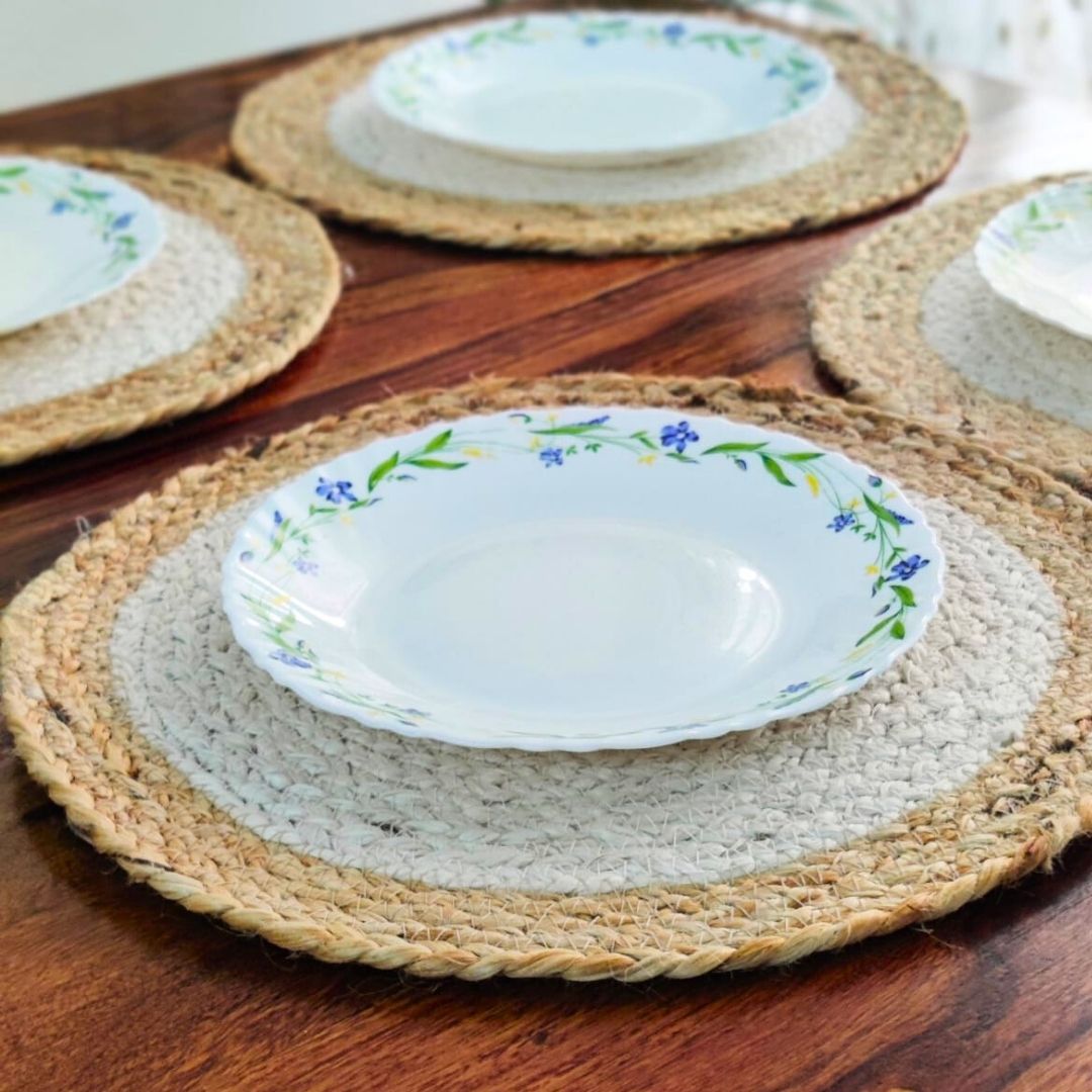 White Single Ring Table Placemats - jasmeyhomes