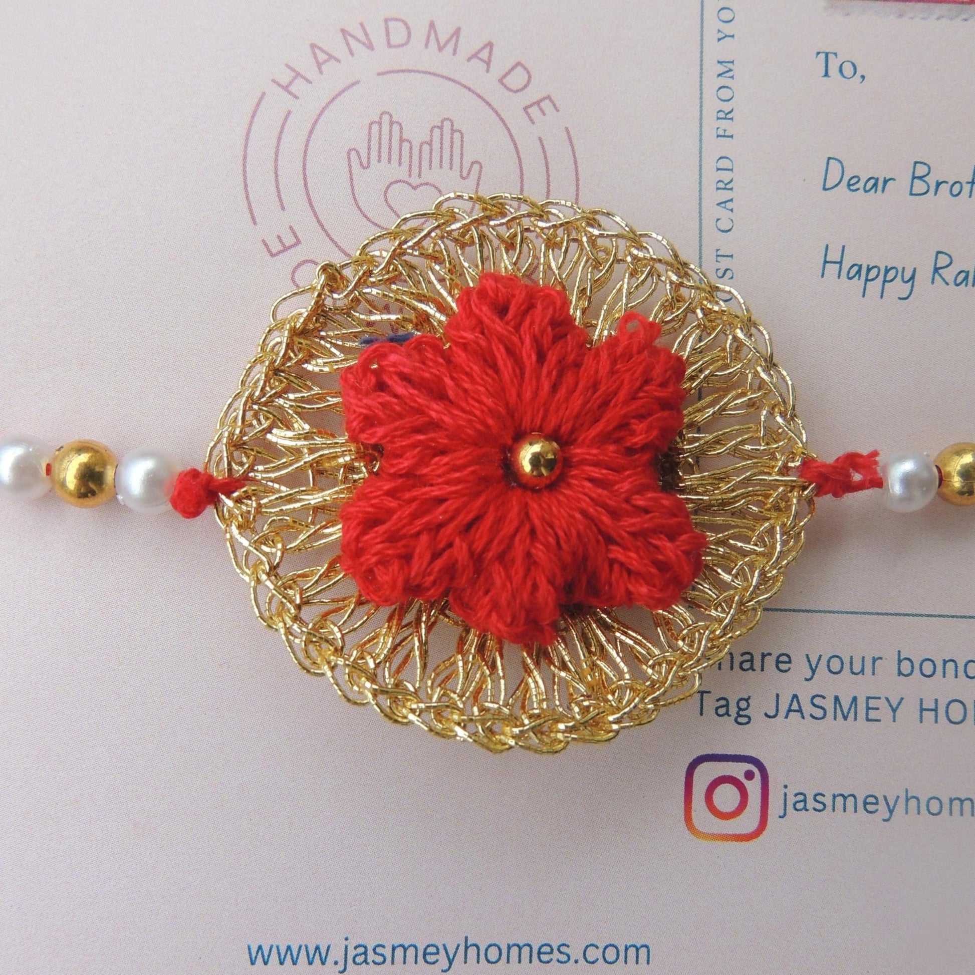Set of 3 CHAKRA Rakhi for Brother with Post Card - jasmeyhomes