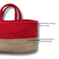 Twin Tone Basket- Red And Beige - jasmeyhomes