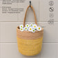Wall Hanging Storage Basket - Yellow & Beige - jasmeyhomes