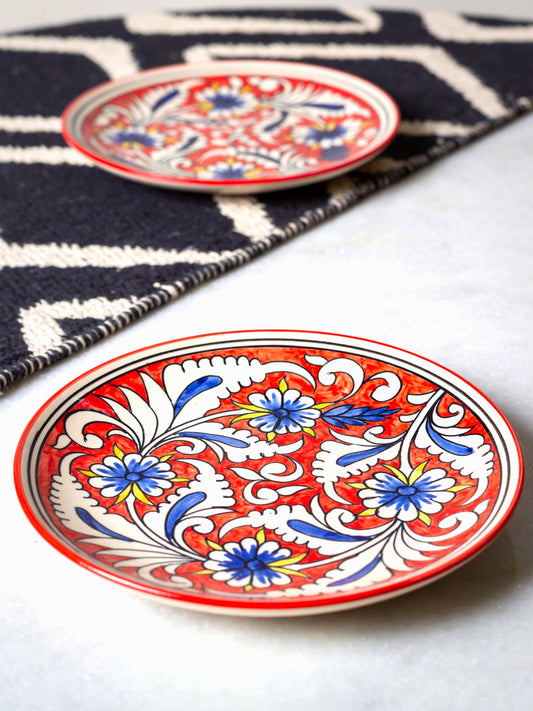 Mughal Art Handmade Desset Plate - jasmeyhomes