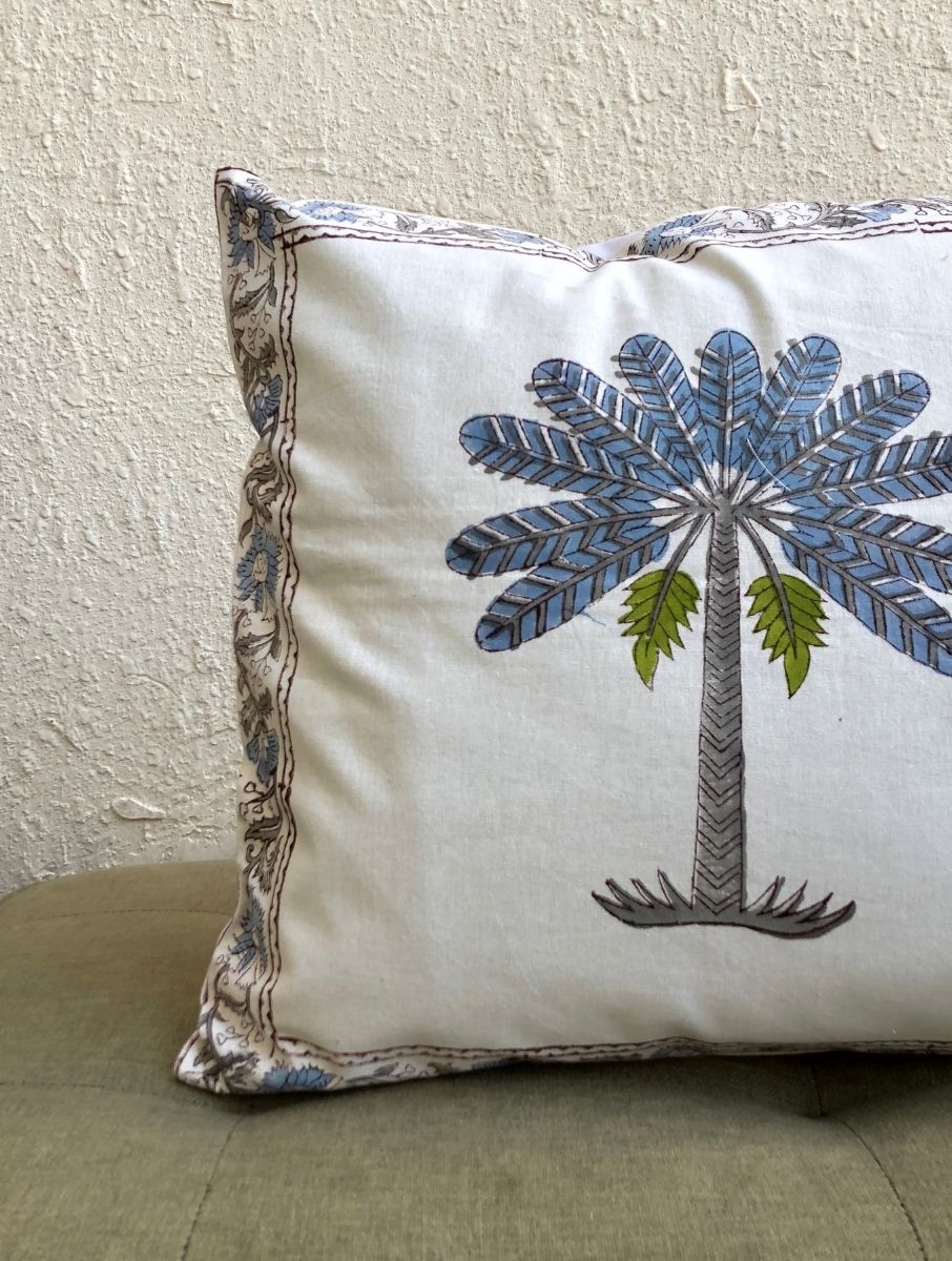 Blocked Cushion Cover - Coconut Tree - jasmeyhomes