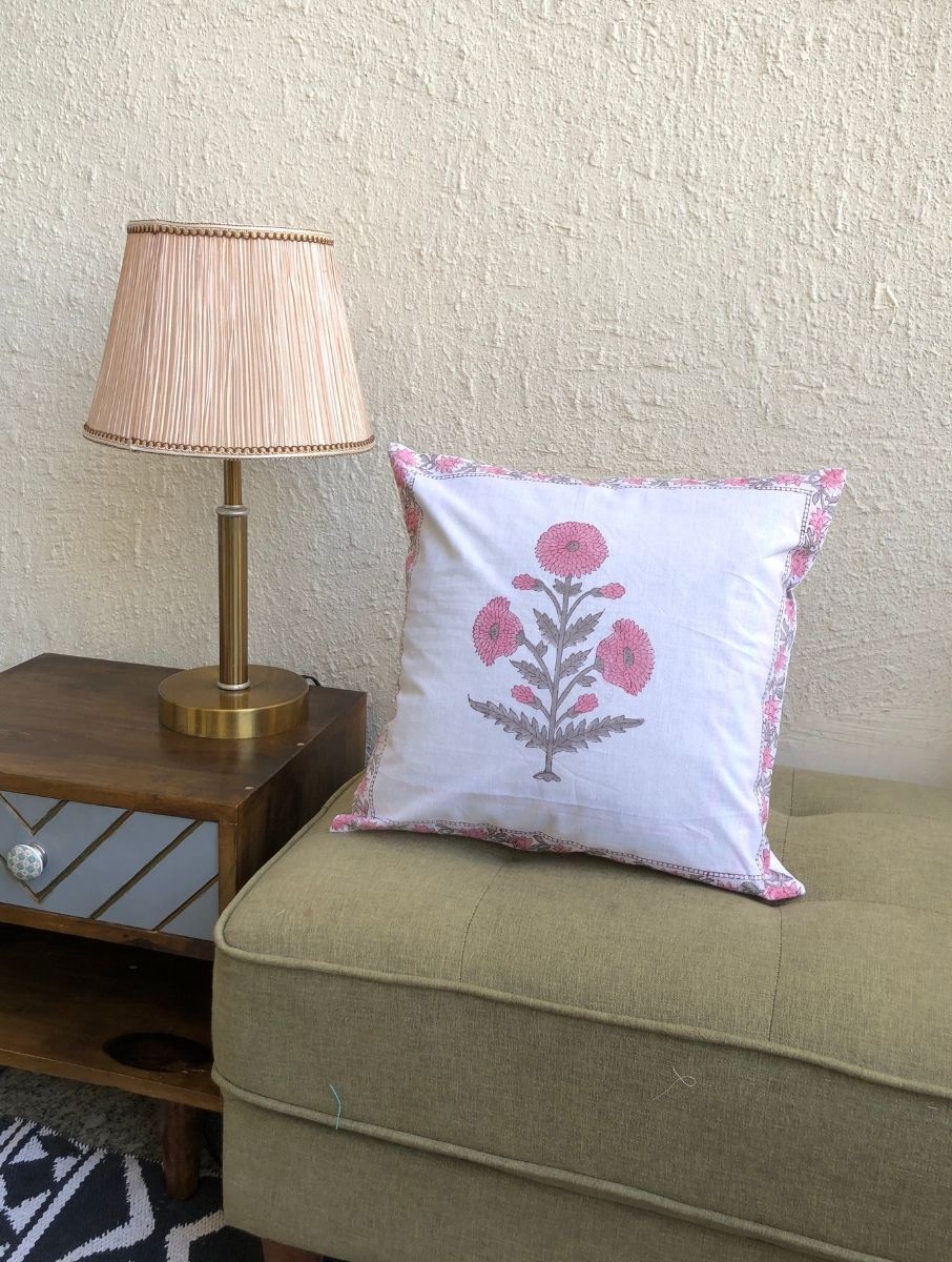 Blocked Cushion Cover - Floral - jasmeyhomes