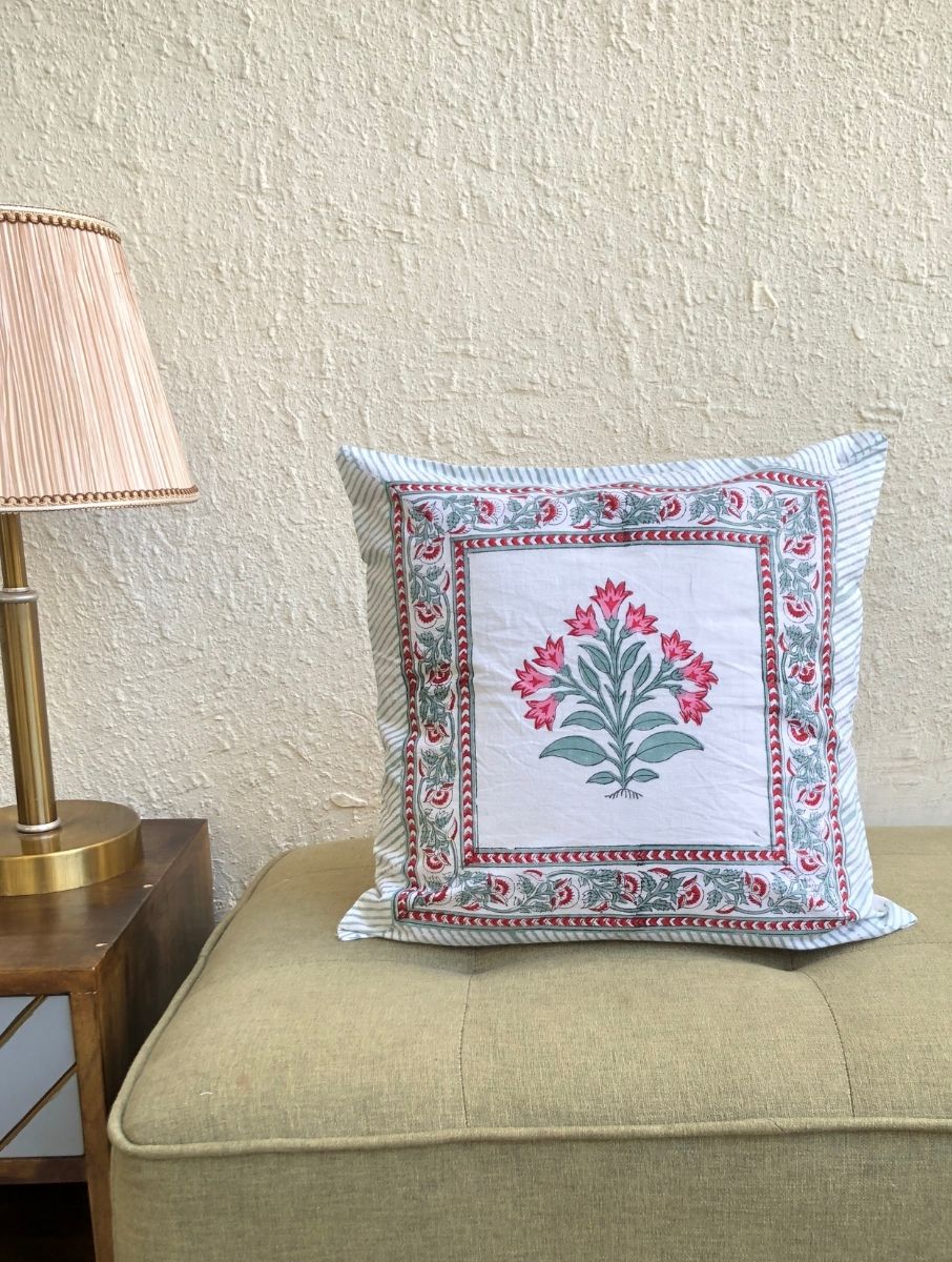 Blocked Cushion Cover - Jaipur Royal - jasmeyhomes