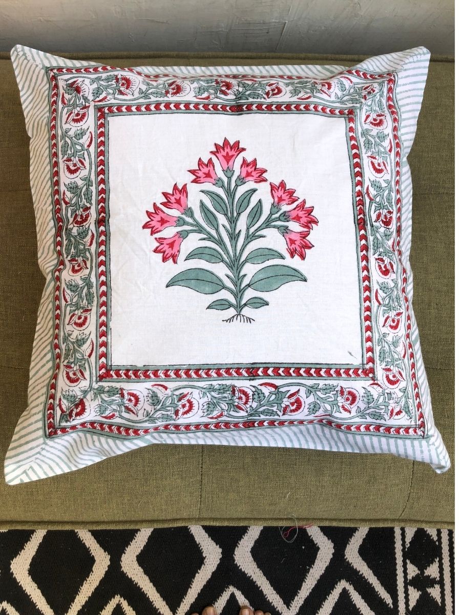 Blocked Cushion Cover - Jaipur Royal - jasmeyhomes