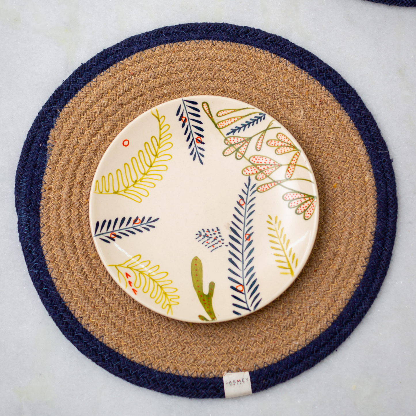 Set of 2 Reversible Placemats- Outer Ring | Blue - jasmeyhomes