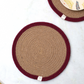 Set of 2 Reversible Placemats- Outer Ring | Maroon - jasmeyhomes