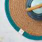 Set of 2 Reversible Placemats- Outer Ring | Teal - jasmeyhomes