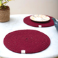 Set of 2 Reversible Placemats- Solid | Maroon - jasmeyhomes